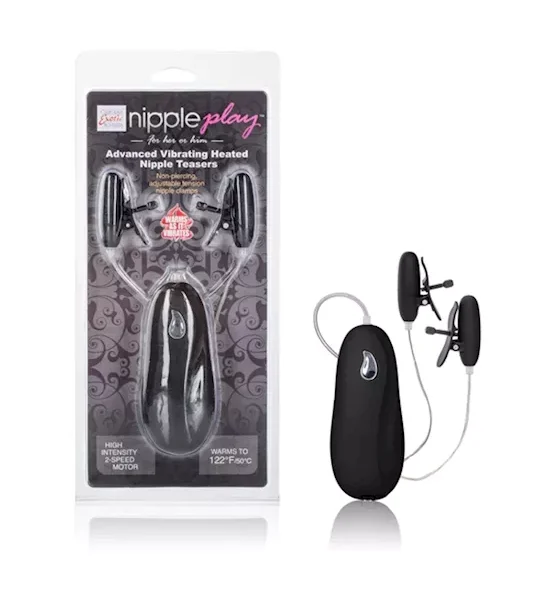 California Exotic Nipple Play Vibrating Heated Nipple Teasers Purple