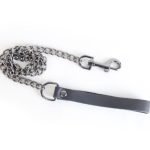 love in leather LEA048PEW pewter chain lead leather handle fetish 600x525 1