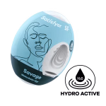 satisfyer savage masturbator egg blue front view