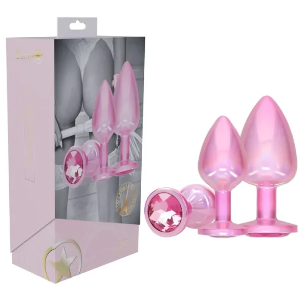 Ouch! Paris Metal Anal Plug Set – Pink